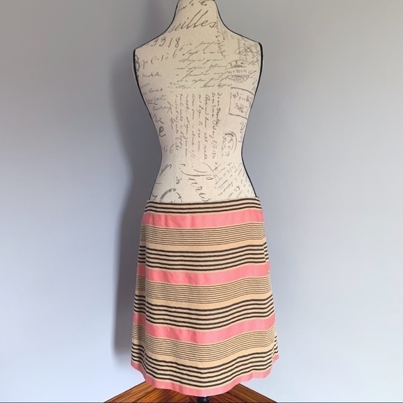 𝅺ANN TAYLOR LOFT Linen Blend Striped Skirt - Picture 1 of 7
